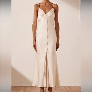 Shona Joy Dress Cream LA LUNE BIAS SLIP DRESS - CREAM Size 6